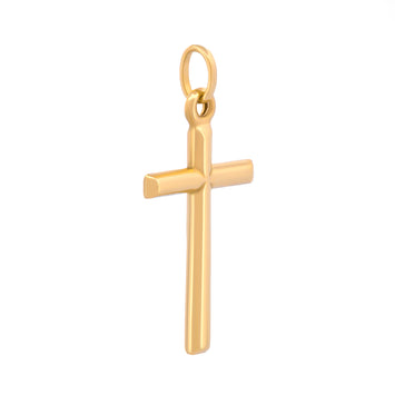 Dije Cruz Tubo 2.2 cm Oro 14k