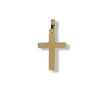 Hermoso Dije Cruz Detalles 2 Vistas Oro Sólido 14k