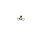 Hermoso Dije Infinito Liso Oro Sólido 14k