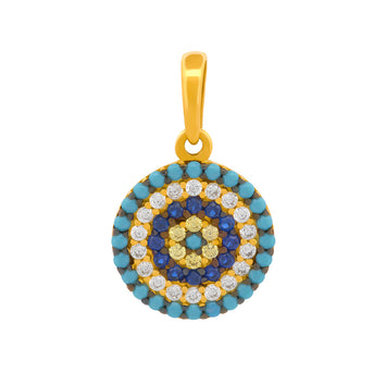 Dije Ojo Turco Mediano Oro Sólido 14k