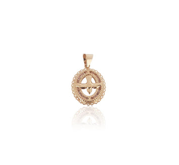 Medalla Espiritu Santo 1.3 Cm Bautizo Bebe Oro Sólido 14k