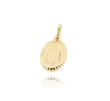 Medalla Virgen De Guadalupe Bautizo P.c Oro Italiano 10k 1.6