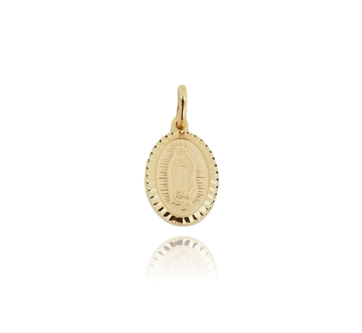 Medalla Virgen De Guadalupe Bautizo P.c Oro Italiano 10k 1.6