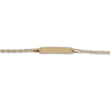 Esclava Niños y Jovenes 15 a 16 cm  3 Oros Sólido 14k