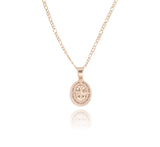 Cadena Medalla Espíritu Santo 1.1 cm Bautizo Oro Sólido 10k