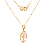 Gargantilla Dama Arbol Oro Sólido 18k