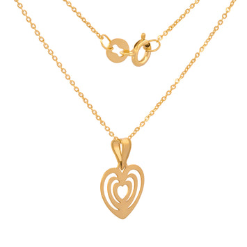 Gargantilla Dama Corazones Oro Sólido 18k