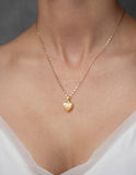 Cadena Gargantilla Corazon 2 Vistas Oro Amarillo Solido 14k