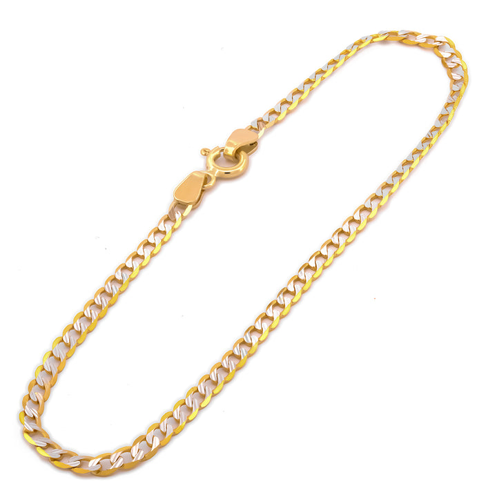 Hermoso Pulso Barbado Diamantado 3 Mm Oro Sólido 10k