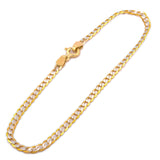 Hermoso Pulso Barbada Diamantada Oro Sólido 14k
