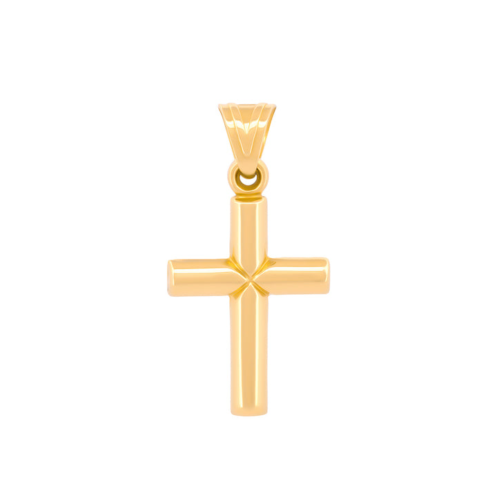 Dije Cruz Tubular 1.9 cm Oro Sólido 14k