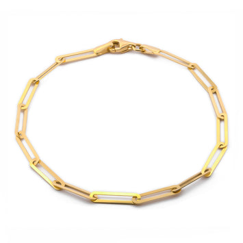 Pulsera Clip Oro Solido 14k