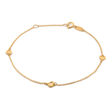 Pulsera Corazones 2 vistas Oro Solido 10k