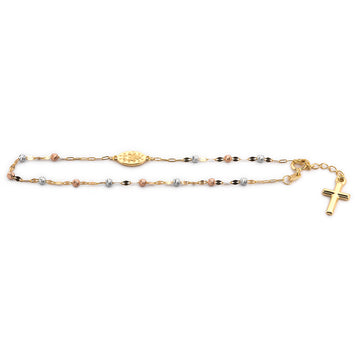 Bonita Pulsera Misterio Oro Solido 10k